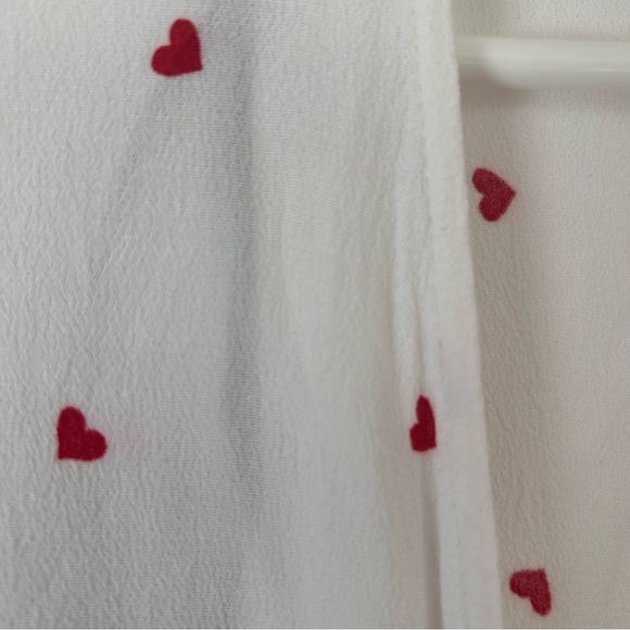 Forever 21 White Dress with Red Heart Patterni size medium - Picture 5 of 6